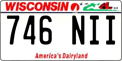 WI license plate 746NII