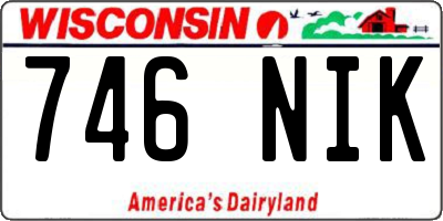 WI license plate 746NIK