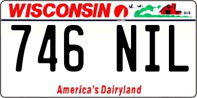 WI license plate 746NIL