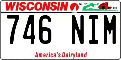 WI license plate 746NIM
