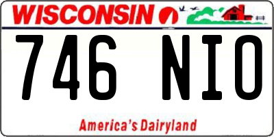 WI license plate 746NIO