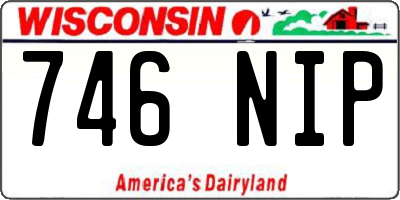 WI license plate 746NIP