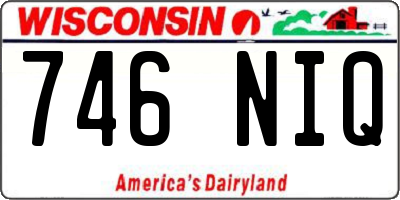 WI license plate 746NIQ