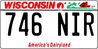 WI license plate 746NIR