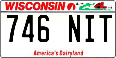 WI license plate 746NIT