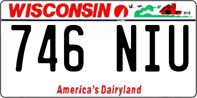 WI license plate 746NIU