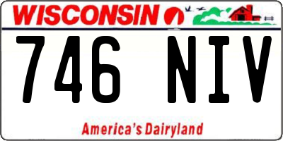 WI license plate 746NIV