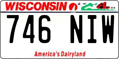 WI license plate 746NIW
