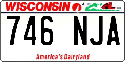 WI license plate 746NJA