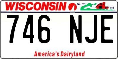 WI license plate 746NJE