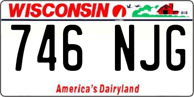 WI license plate 746NJG