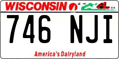 WI license plate 746NJI