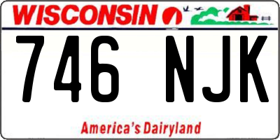 WI license plate 746NJK