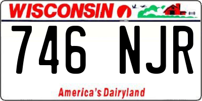 WI license plate 746NJR