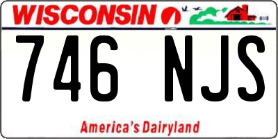 WI license plate 746NJS