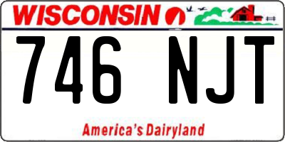WI license plate 746NJT