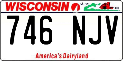 WI license plate 746NJV