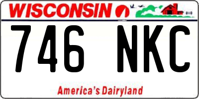 WI license plate 746NKC