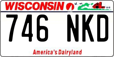 WI license plate 746NKD