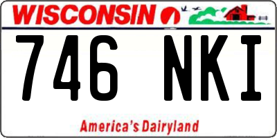 WI license plate 746NKI