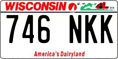 WI license plate 746NKK