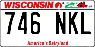 WI license plate 746NKL