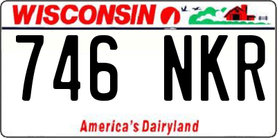WI license plate 746NKR