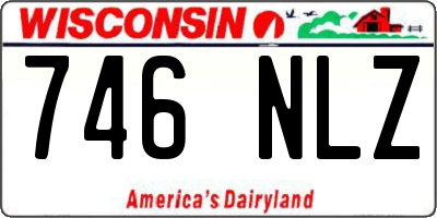WI license plate 746NLZ