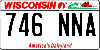 WI license plate 746NNA