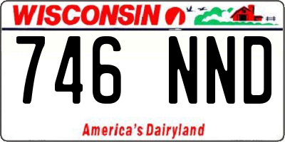 WI license plate 746NND