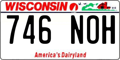 WI license plate 746NOH