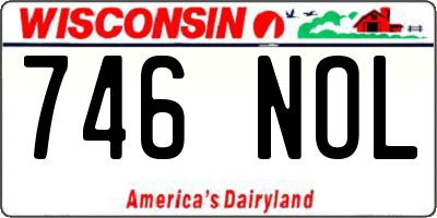 WI license plate 746NOL