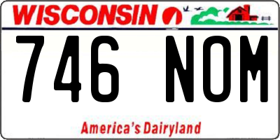 WI license plate 746NOM