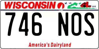 WI license plate 746NOS