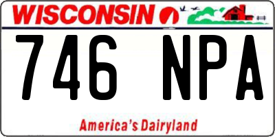 WI license plate 746NPA