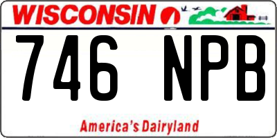 WI license plate 746NPB