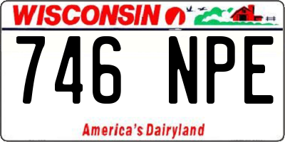 WI license plate 746NPE