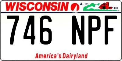 WI license plate 746NPF