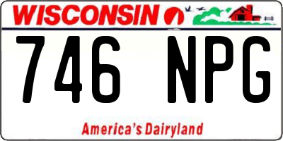 WI license plate 746NPG