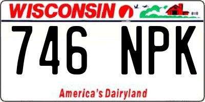 WI license plate 746NPK