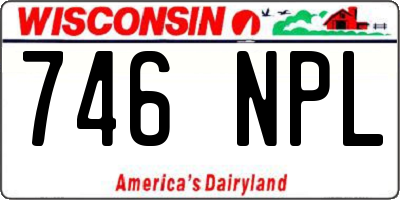 WI license plate 746NPL