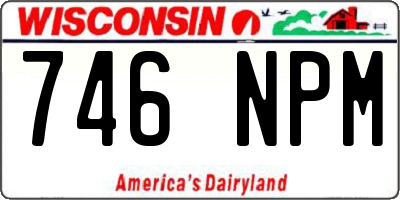 WI license plate 746NPM
