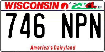 WI license plate 746NPN