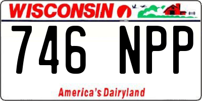 WI license plate 746NPP