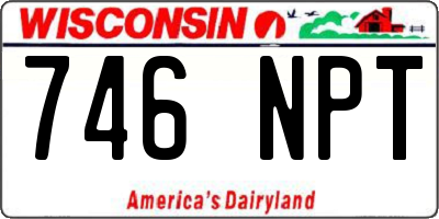 WI license plate 746NPT