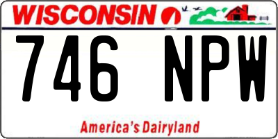 WI license plate 746NPW