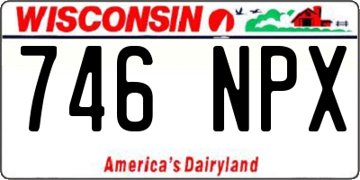 WI license plate 746NPX