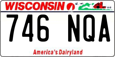 WI license plate 746NQA