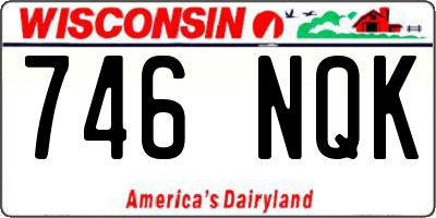 WI license plate 746NQK