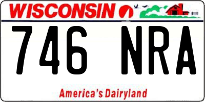 WI license plate 746NRA